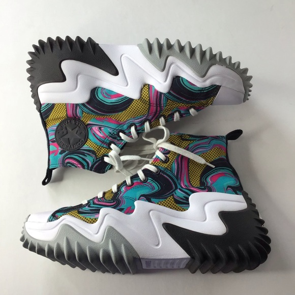 Converse Run Star Motion Platform High '90s Marbled Sneaker Size 12.5 - Picture 6 of 8
